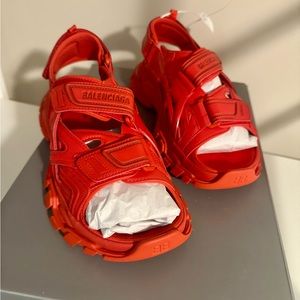 Balenciaga Women’s Red Track Sandal Size 40 IT • 9.5 US. New In Box